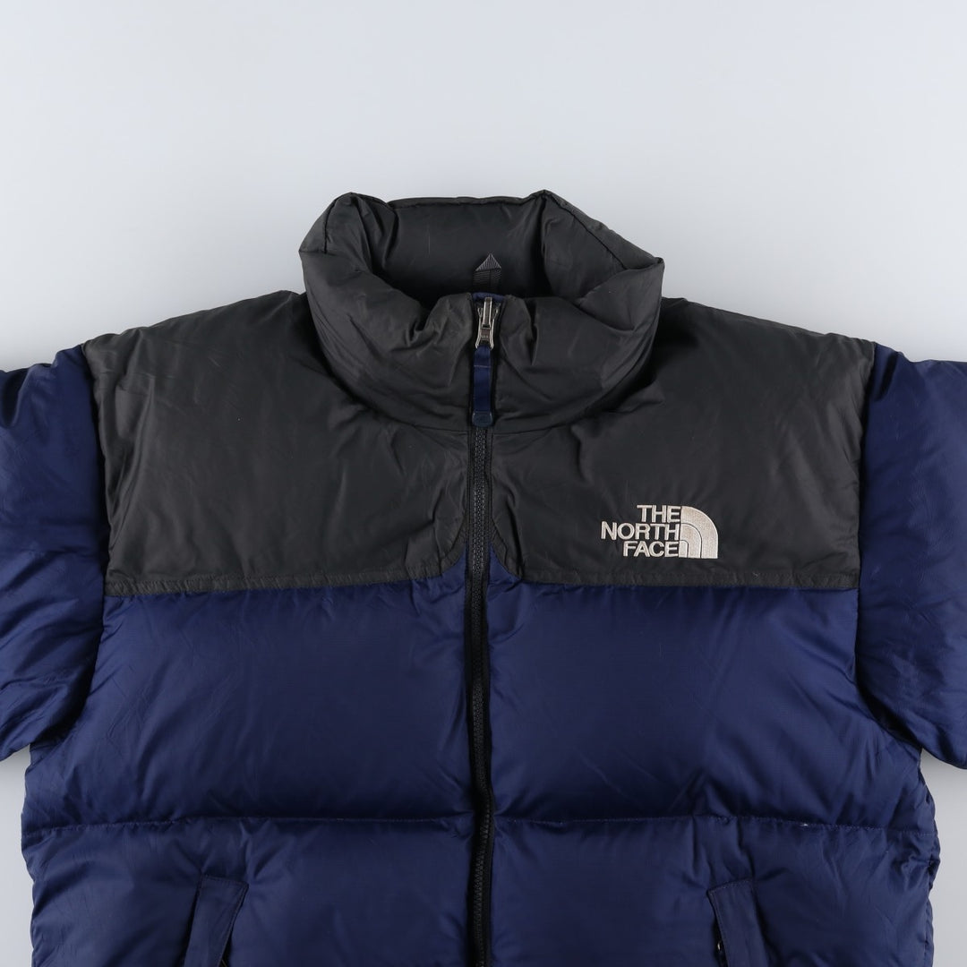 2000'S The North Face Nuptse Jacket, 700 Fill Power Ripstop Goose Down Jacket, Men's Size L Nylon Purple type blue-purple Vintage Second Hand