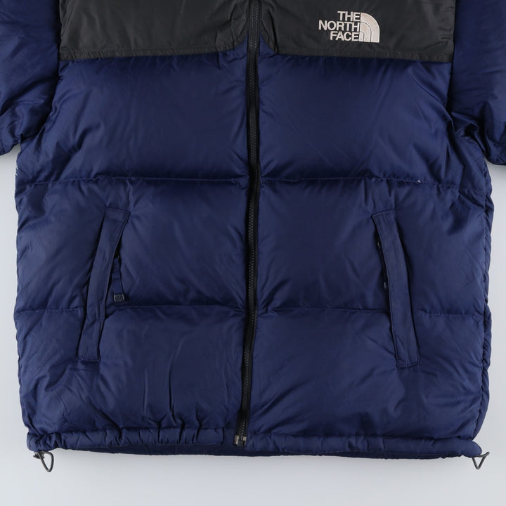 2000'S The North Face Nuptse Jacket, 700 Fill Power Ripstop Goose Down Jacket, Men's Size L Nylon Purple type blue-purple Vintage Second Hand