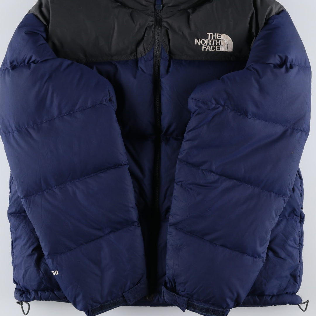 2000'S The North Face Nuptse Jacket, 700 Fill Power Ripstop Goose Down Jacket, Men's Size L Nylon Purple type blue-purple Vintage Second Hand