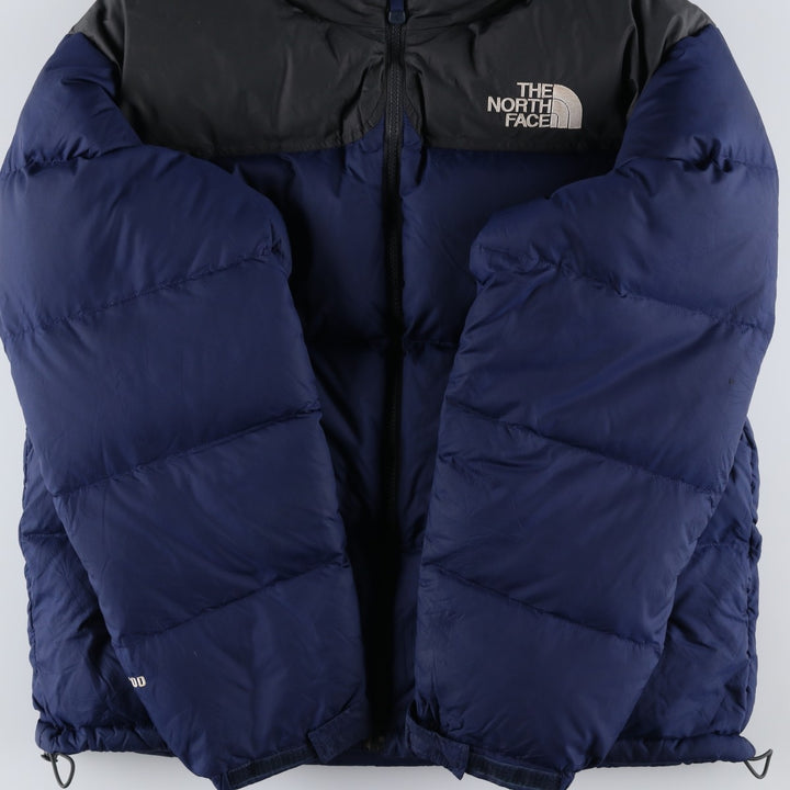 2000'S The North Face Nuptse Jacket, 700 Fill Power Ripstop Goose Down Jacket, Men's Size L Nylon Purple type blue-purple Vintage Second Hand
