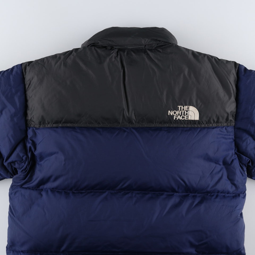 2000'S The North Face Nuptse Jacket, 700 Fill Power Ripstop Goose Down Jacket, Men's Size L Nylon Purple type blue-purple Vintage Second Hand