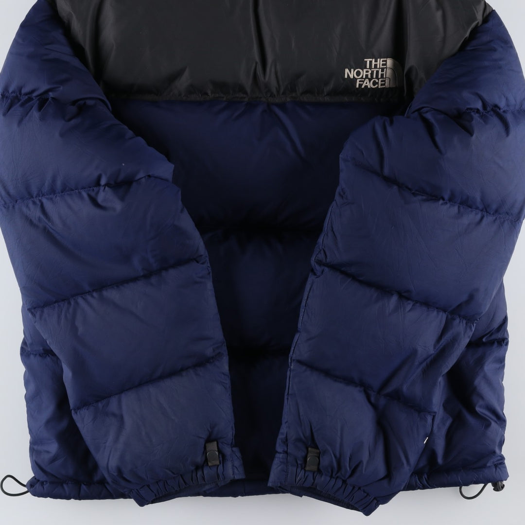 2000'S The North Face Nuptse Jacket, 700 Fill Power Ripstop Goose Down Jacket, Men's Size L Nylon Purple type blue-purple Vintage Second Hand