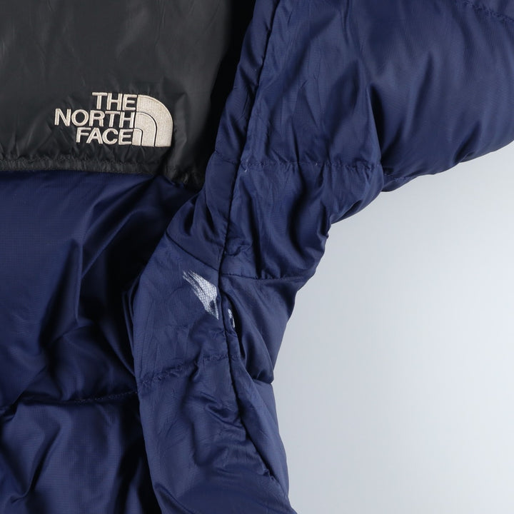 2000'S The North Face Nuptse Jacket, 700 Fill Power Ripstop Goose Down Jacket, Men's Size L Nylon Purple type blue-purple Vintage Second Hand