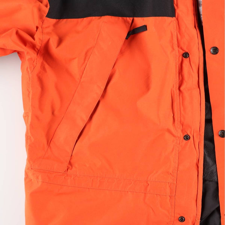 90'S The North Face GORE-TEX Mountain Parka Shell Jacket, Men's XL Nylon orange type Vintage Second Hand