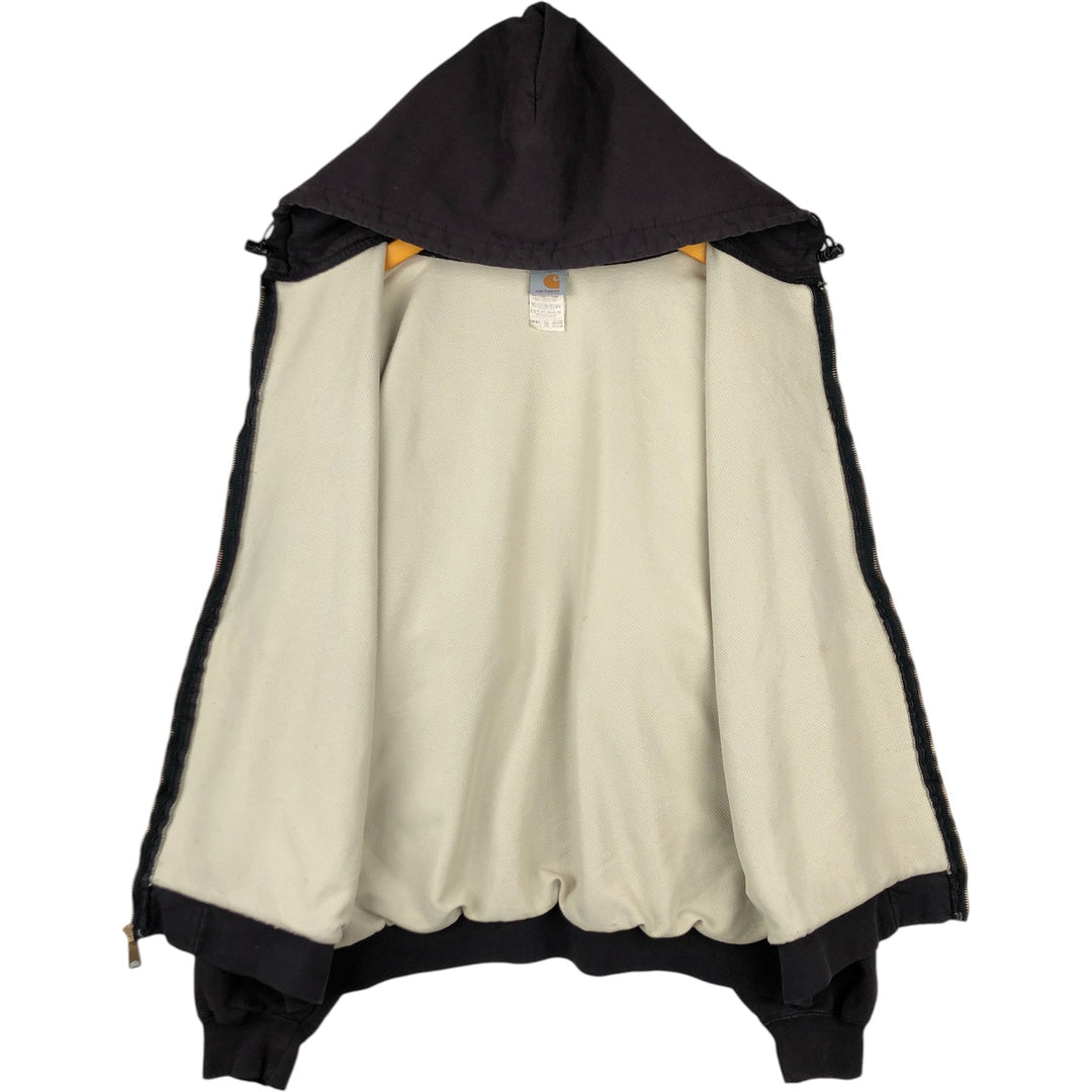 Carhartt Full Zip Hoodie, Made in USA, Men's XXL unclear black type Vintage Second Hand