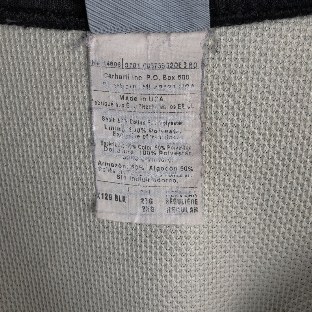 Carhartt Full Zip Hoodie, Made in USA, Men's XXL unclear black type Vintage Second Hand