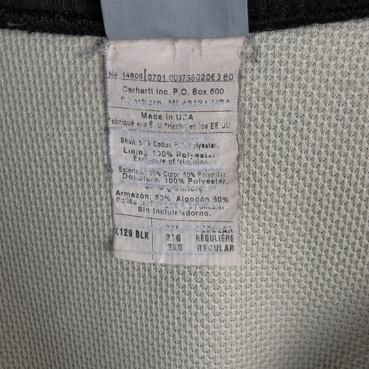 Carhartt Full Zip Hoodie, Made in USA, Men's XXL unclear black type Vintage Second Hand