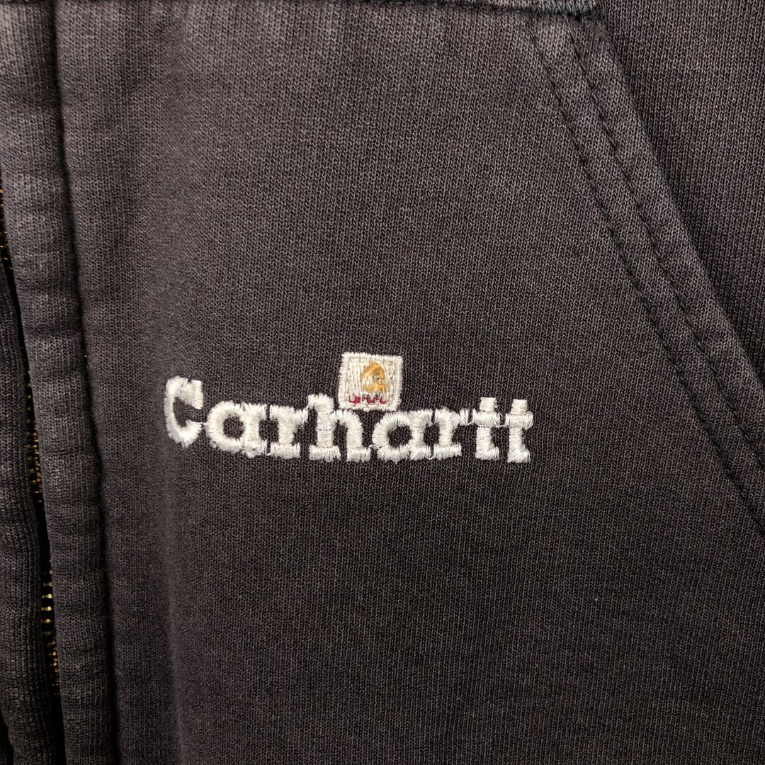 Carhartt Full Zip Hoodie, Made in USA, Men's XXL unclear black type Vintage Second Hand