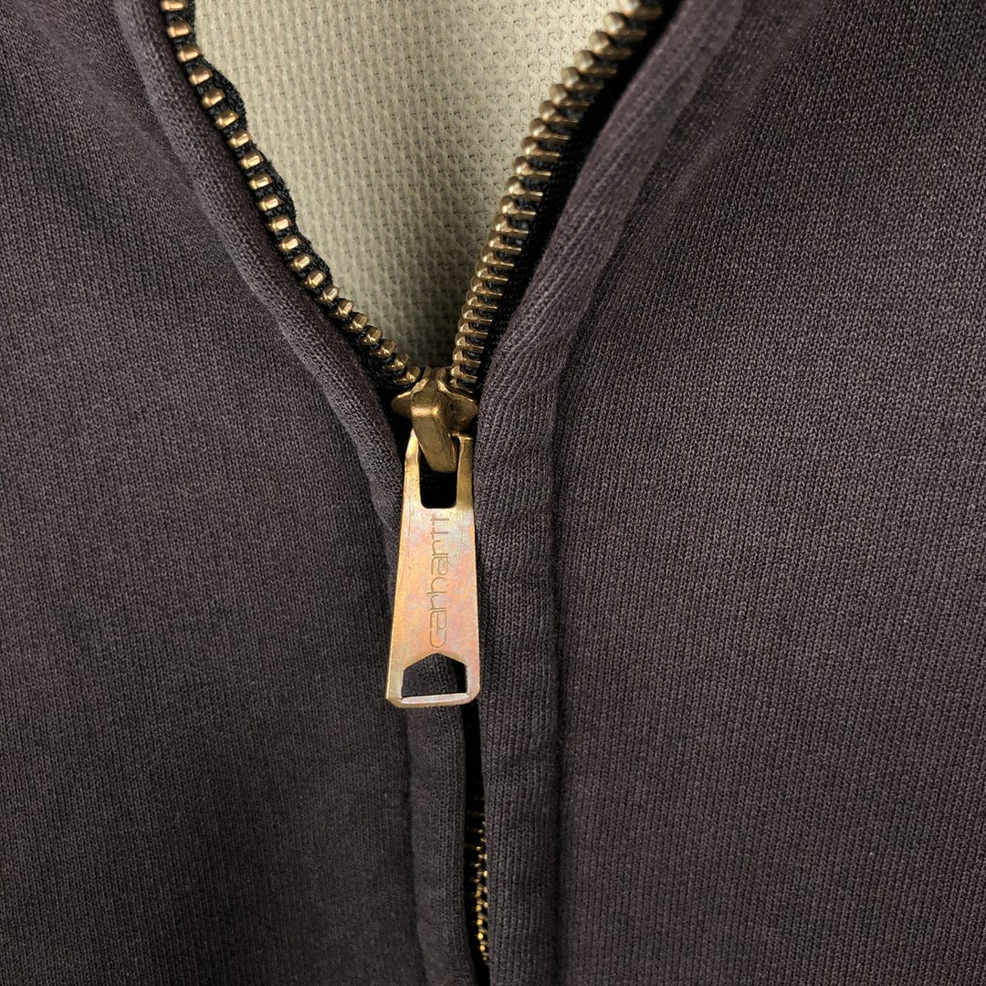 Carhartt Full Zip Hoodie, Made in USA, Men's XXL unclear black type Vintage Second Hand