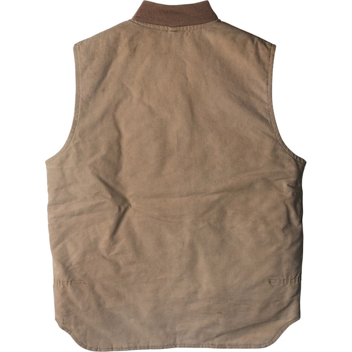90'S Carhartt Classic Padded Duck Vest, Made in USA, Men's Size L, Vintage cotton Beige type Vintage Second Hand