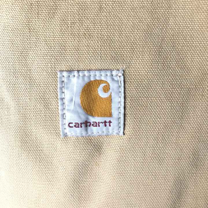90'S Carhartt Classic Padded Duck Vest, Made in USA, Men's Size L, Vintage cotton Beige type Vintage Second Hand