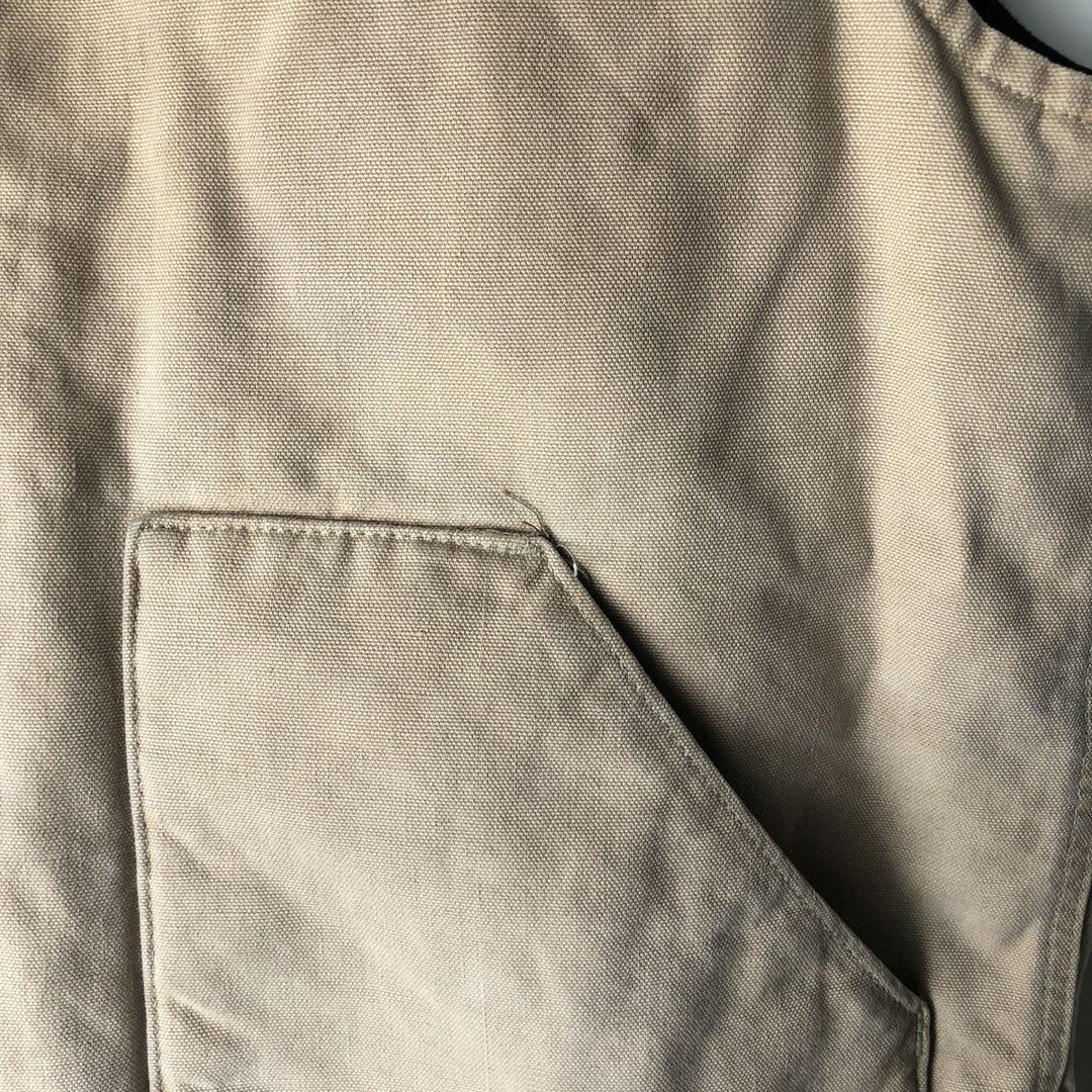 90'S Carhartt Classic Padded Duck Vest, Made in USA, Men's Size L, Vintage cotton Beige type Vintage Second Hand