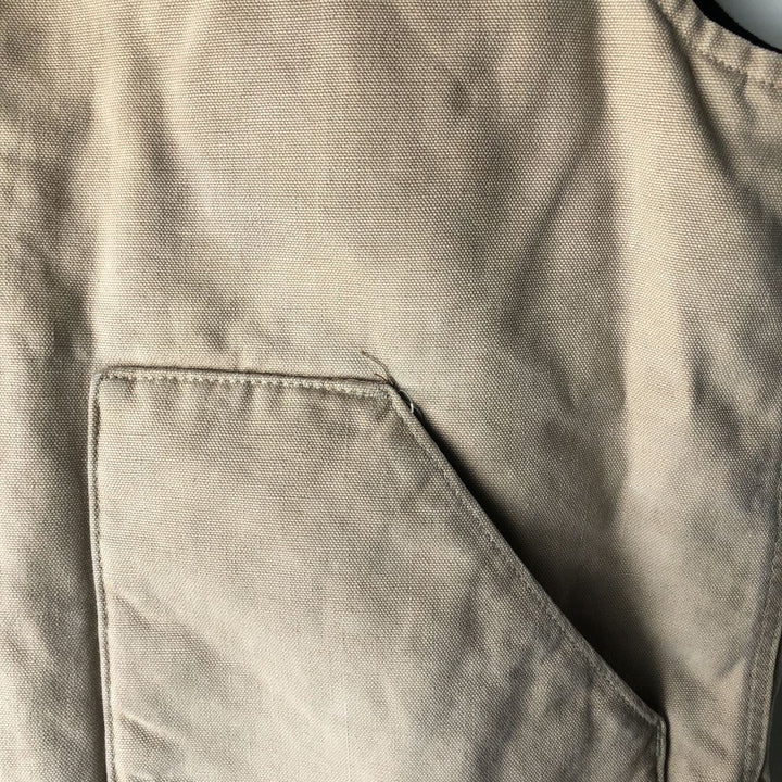 90'S Carhartt Classic Padded Duck Vest, Made in USA, Men's Size L, Vintage cotton Beige type Vintage Second Hand