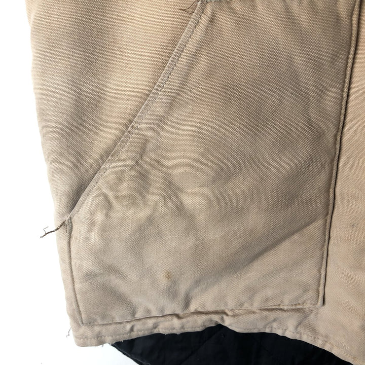 90'S Carhartt Classic Padded Duck Vest, Made in USA, Men's Size L, Vintage cotton Beige type Vintage Second Hand