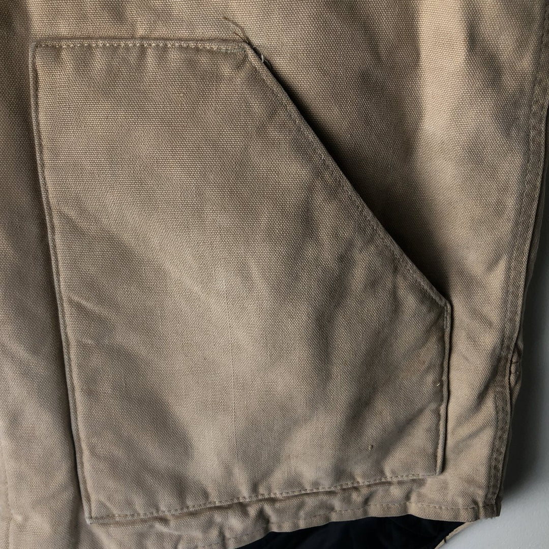 90'S Carhartt Classic Padded Duck Vest, Made in USA, Men's Size L, Vintage cotton Beige type Vintage Second Hand