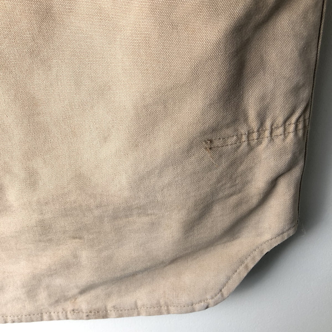 90'S Carhartt Classic Padded Duck Vest, Made in USA, Men's Size L, Vintage cotton Beige type Vintage Second Hand