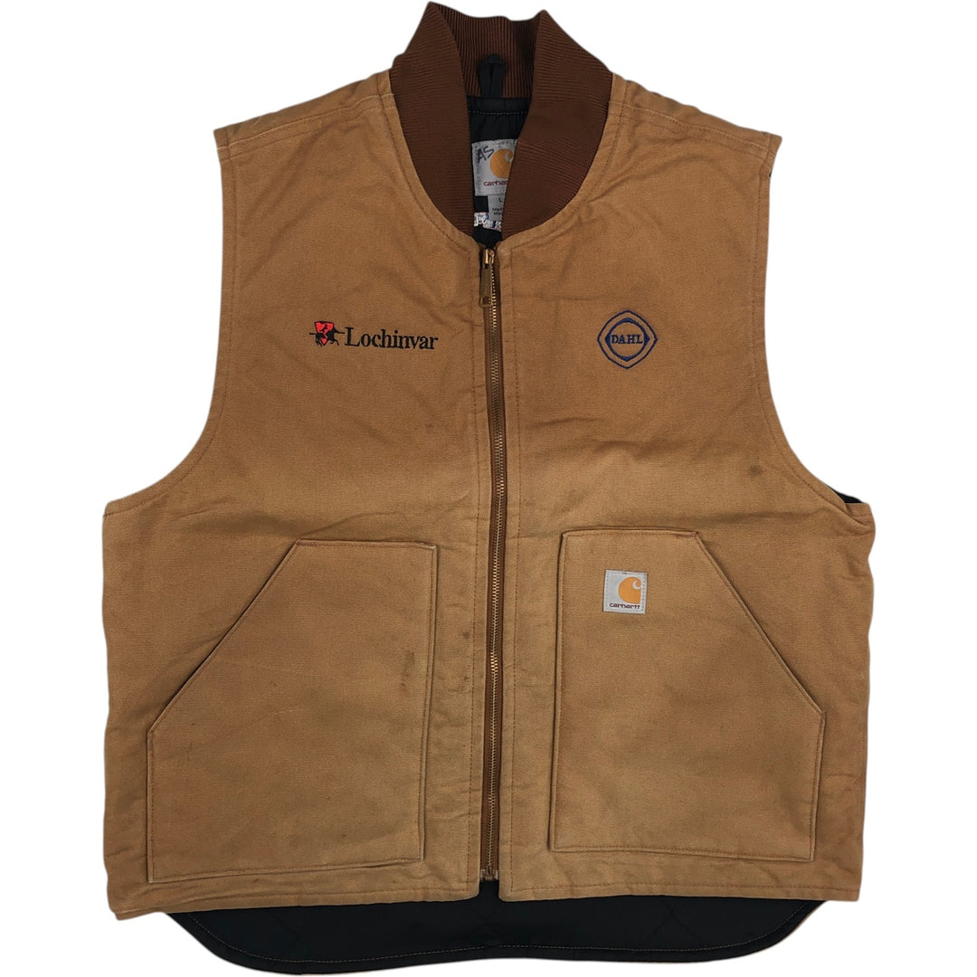 Carhartt Classic Duck Vest, Men's Size L cotton Camel type Vintage Second Hand