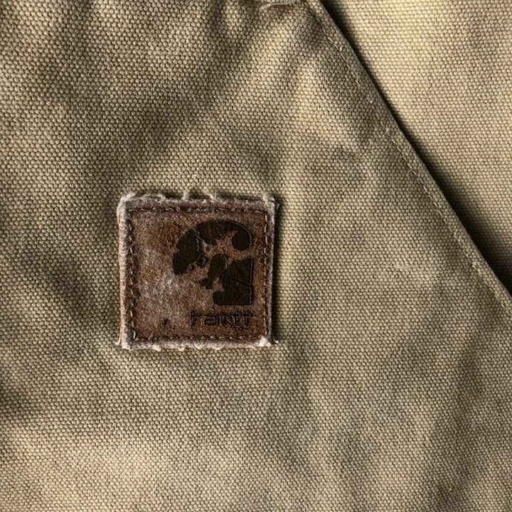2000'S Carhartt Classic Padded Duck Vest, Made in USA, Men's XL cotton Beige type Vintage Second Hand