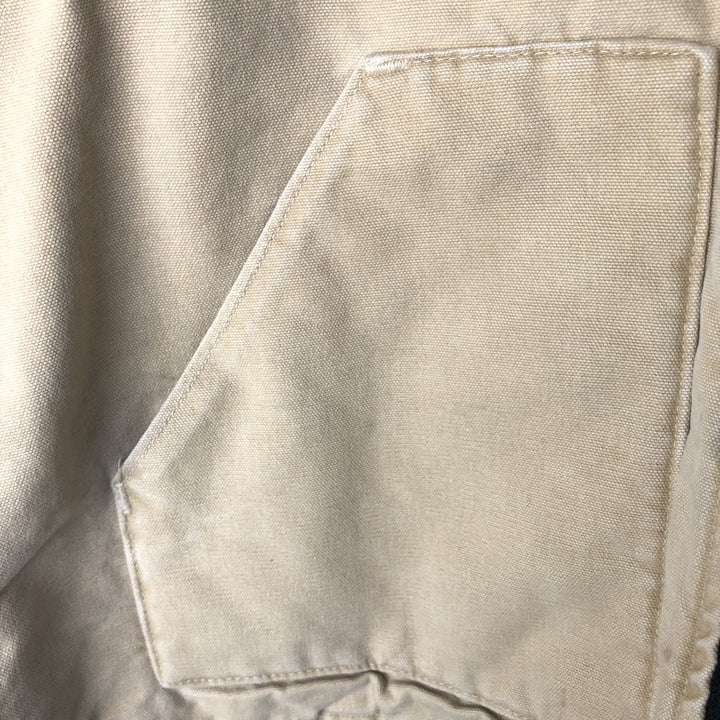 2000'S Carhartt Classic Padded Duck Vest, Made in USA, Men's XL cotton Beige type Vintage Second Hand