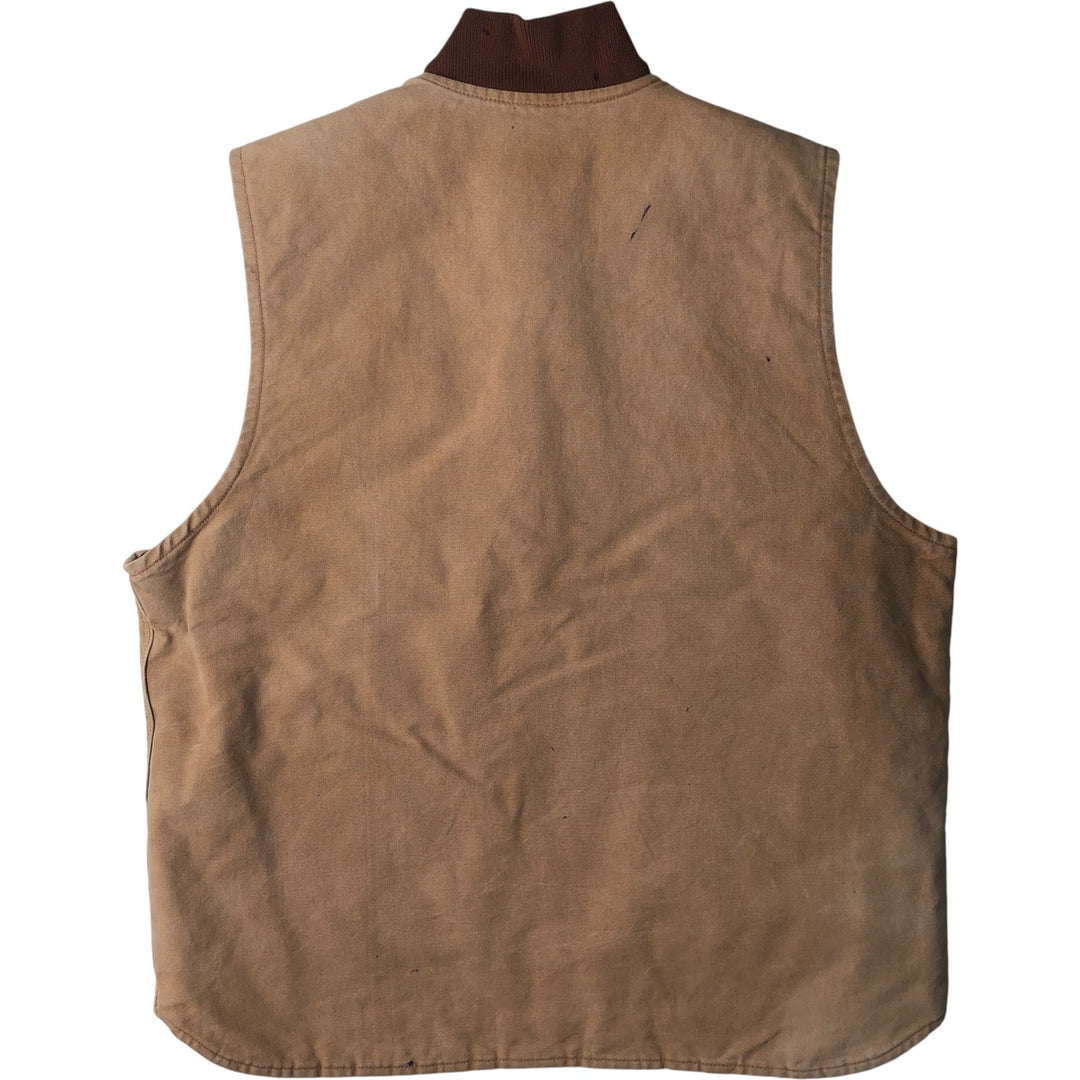 2000'S Carhartt Classic Padded Duck Vest, Men's XL cotton ocher yellow type Vintage Second Hand