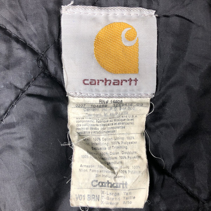 2000'S Carhartt Classic Padded Duck Vest, Men's XL cotton ocher yellow type Vintage Second Hand