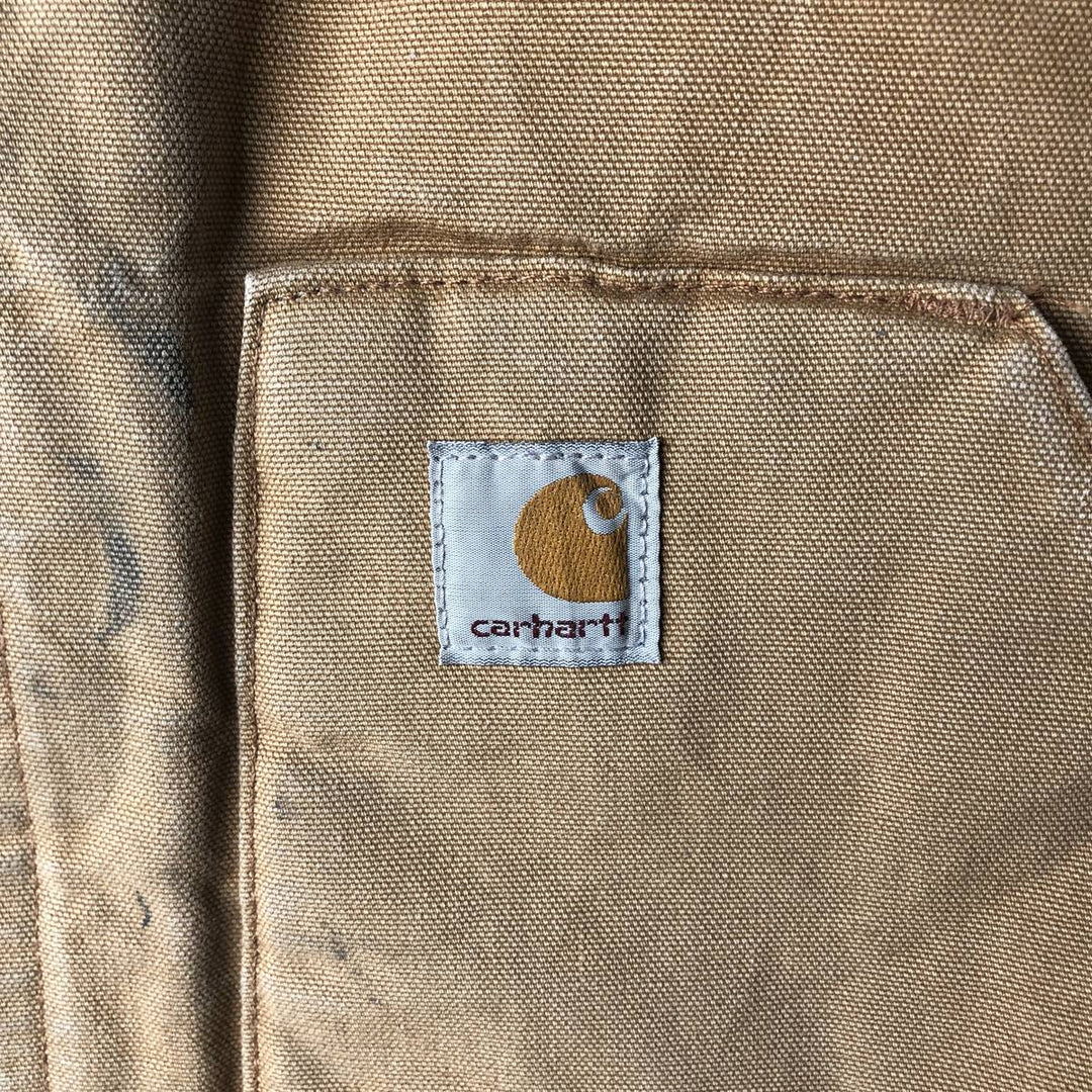 2000'S Carhartt Classic Padded Duck Vest, Men's XL cotton ocher yellow type Vintage Second Hand