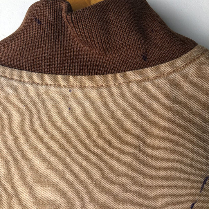 2000'S Carhartt Classic Padded Duck Vest, Men's XL cotton ocher yellow type Vintage Second Hand
