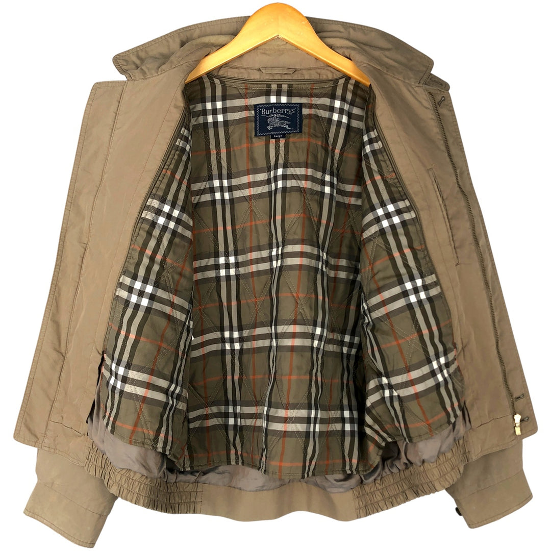 Burberry's Swing Top Sports Jacket, Men's Size L cotton Beige type Vintage Second Hand