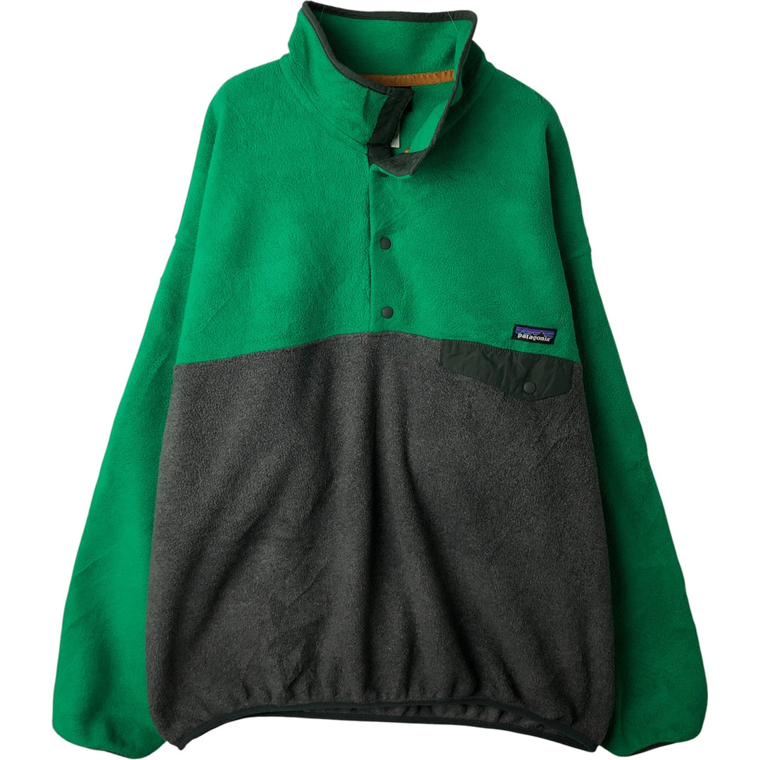Patagonia Synchilla Snap-T 25450FA14 Half-Snap Fleece Pullover, Men's XL polyester gray type Vintage Second Hand