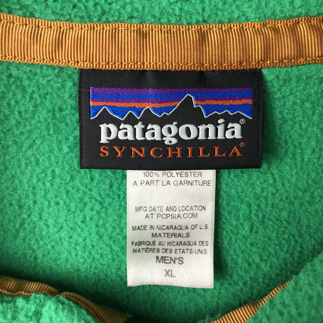 Patagonia Synchilla Snap-T 25450FA14 Half-Snap Fleece Pullover, Men's XL polyester gray type Vintage Second Hand