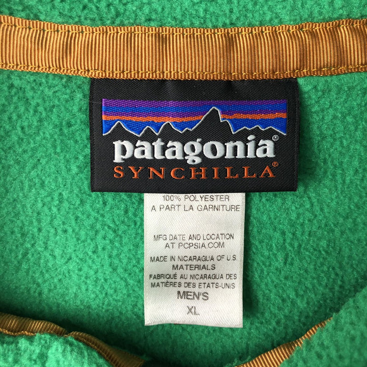 Patagonia Synchilla Snap-T 25450FA14 Half-Snap Fleece Pullover, Men's XL polyester gray type Vintage Second Hand