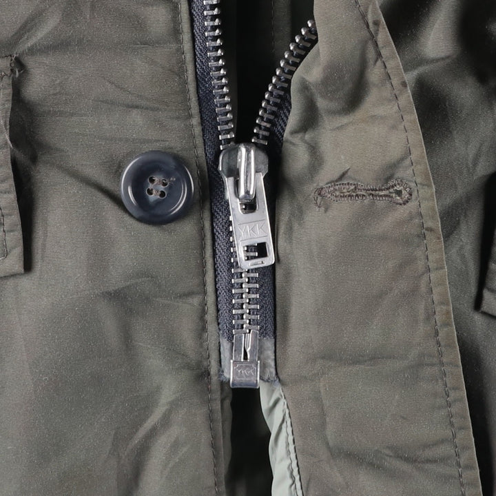 Vintage LLBean goose down jacket from the 1980'S to 1990s, made in the USA, size L. Nylon Khaki type Vintage Second Hand
