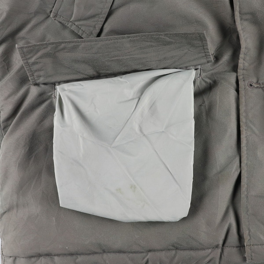 Vintage LLBean goose down jacket from the 1980'S to 1990s, made in the USA, size L. Nylon Khaki type Vintage Second Hand