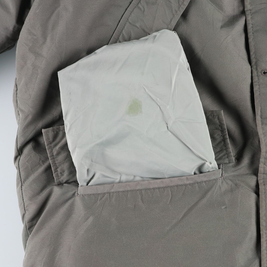 Vintage LLBean goose down jacket from the 1980'S to 1990s, made in the USA, size L. Nylon Khaki type Vintage Second Hand