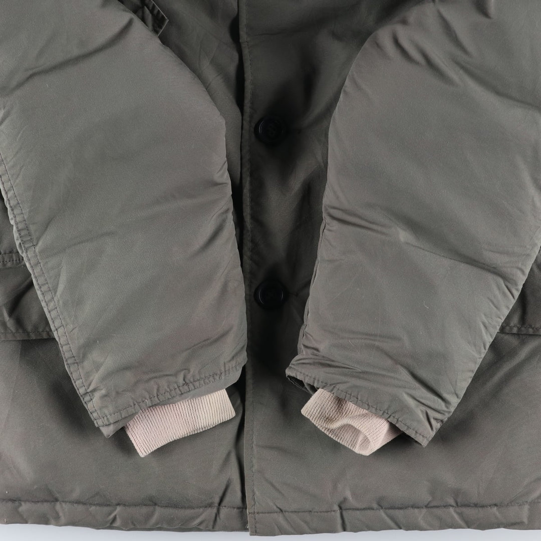 Vintage LLBean goose down jacket from the 1980'S to 1990s, made in the USA, size L. Nylon Khaki type Vintage Second Hand