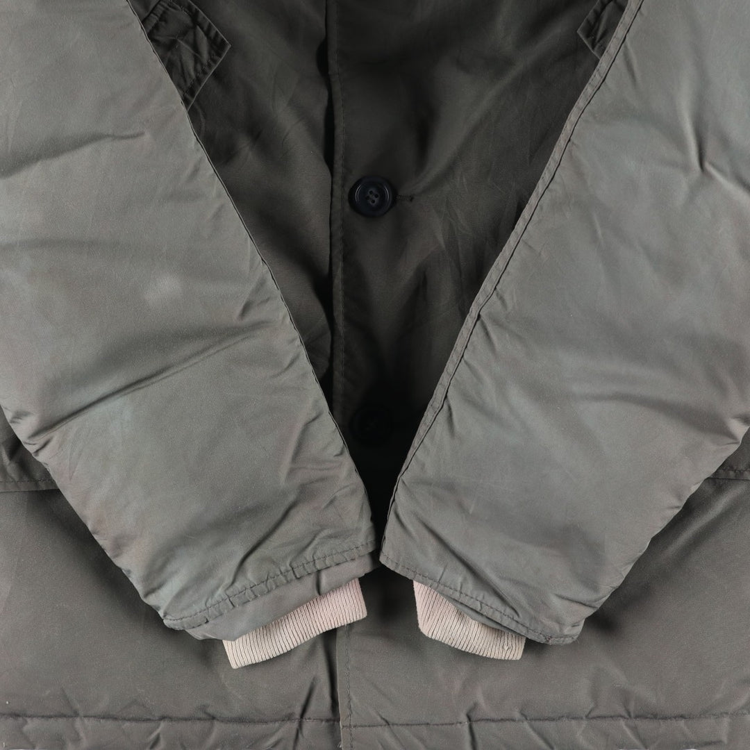 Vintage LLBean goose down jacket from the 1980'S to 1990s, made in the USA, size L. Nylon Khaki type Vintage Second Hand