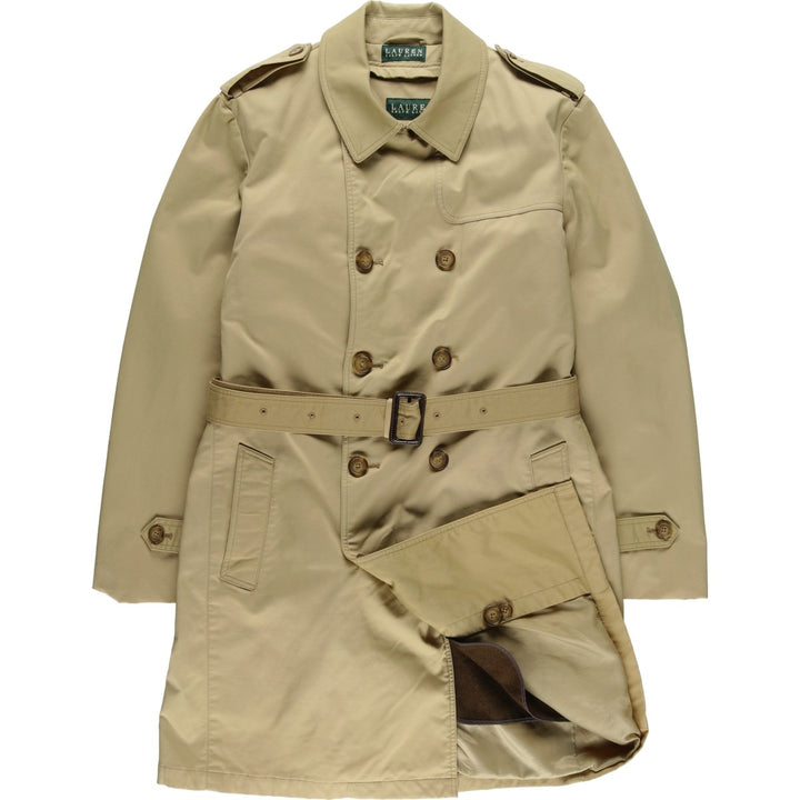 Ralph Lauren LAUREN trench coat, men's size M cotton Khaki type beige Vintage Second Hand