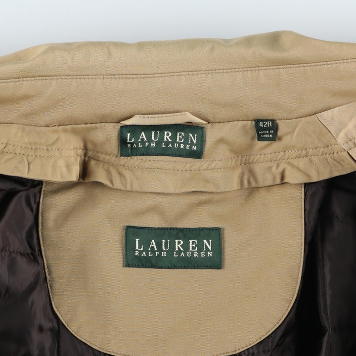 Ralph Lauren LAUREN trench coat, men's size M cotton Khaki type beige Vintage Second Hand