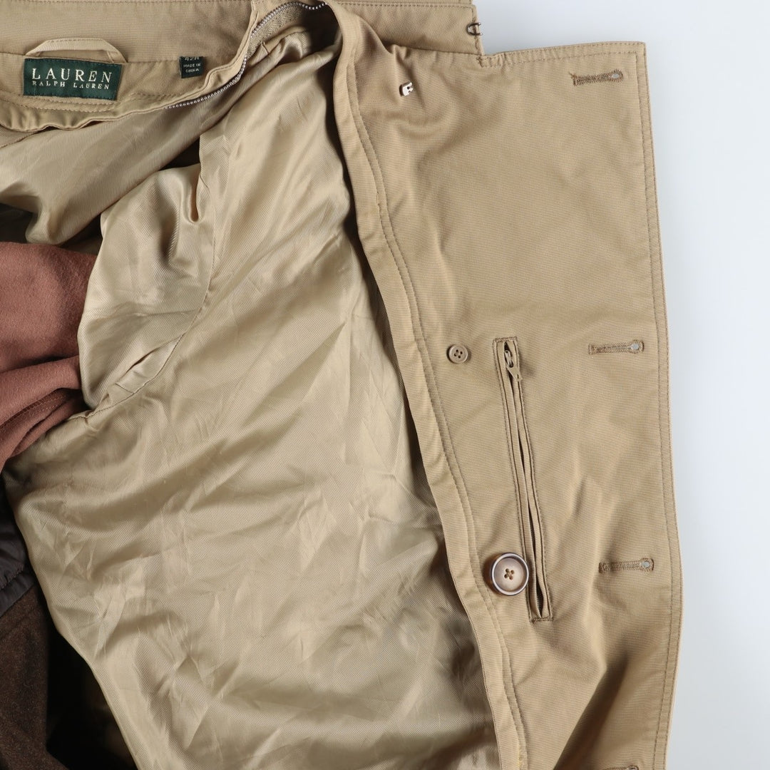 Ralph Lauren LAUREN trench coat, men's size M cotton Khaki type beige Vintage Second Hand