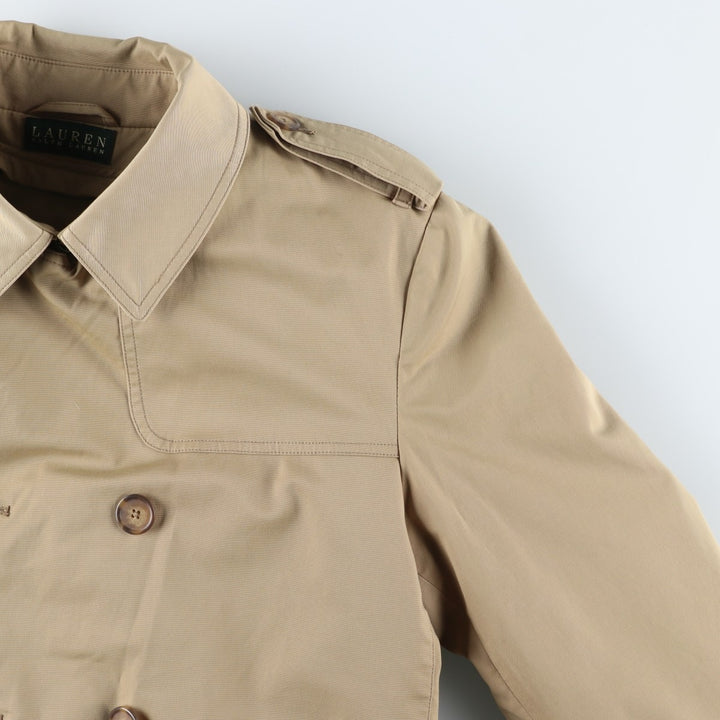 Ralph Lauren LAUREN trench coat, men's size M cotton Khaki type beige Vintage Second Hand