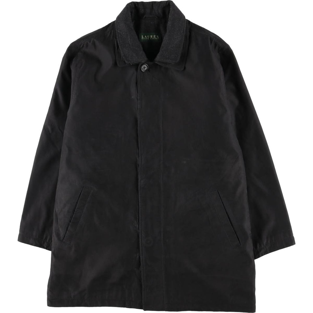 Ralph Lauren Lauren half coat, men's size L polyester black type Vintage Second Hand