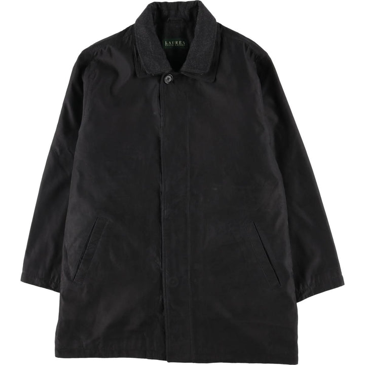 Ralph Lauren Lauren half coat, men's size L polyester black type Vintage Second Hand