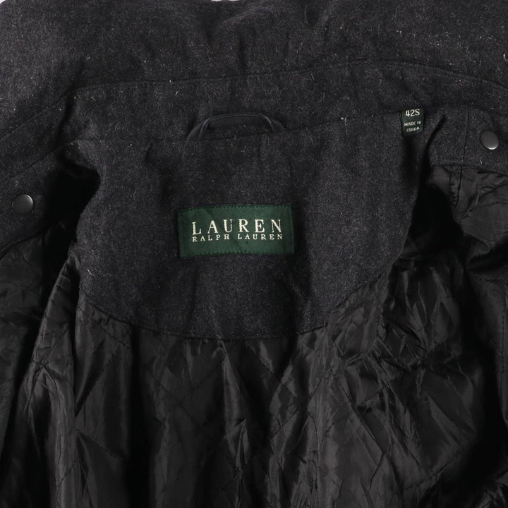 Ralph Lauren Lauren half coat, men's size L polyester black type Vintage Second Hand