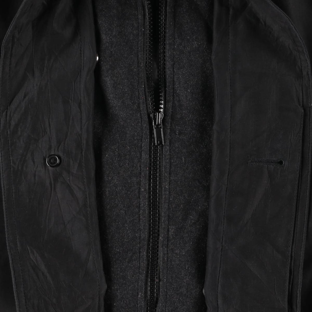 Ralph Lauren Lauren half coat, men's size L polyester black type Vintage Second Hand