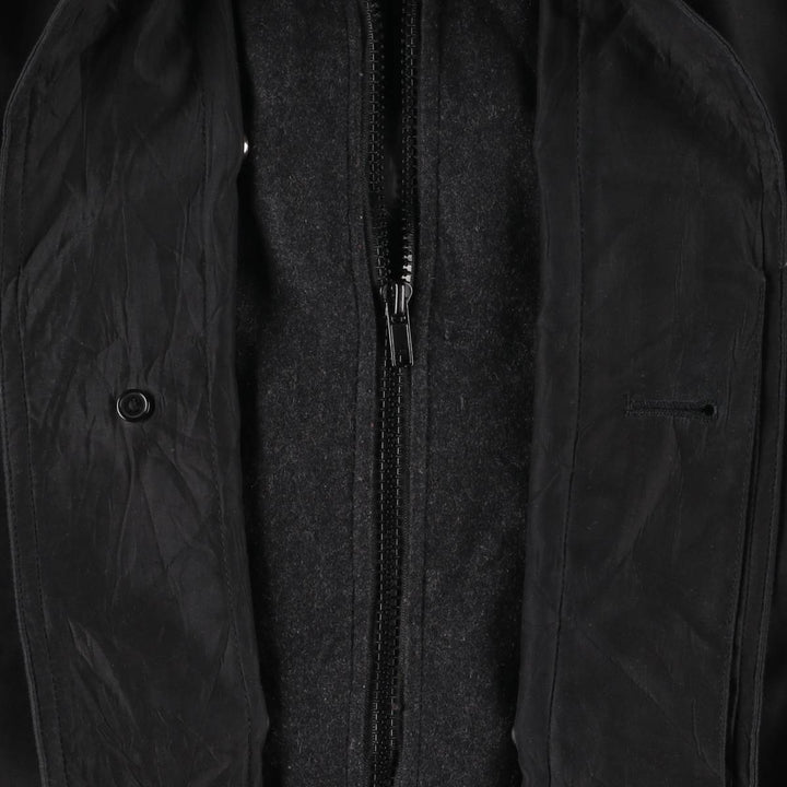 Ralph Lauren Lauren half coat, men's size L polyester black type Vintage Second Hand