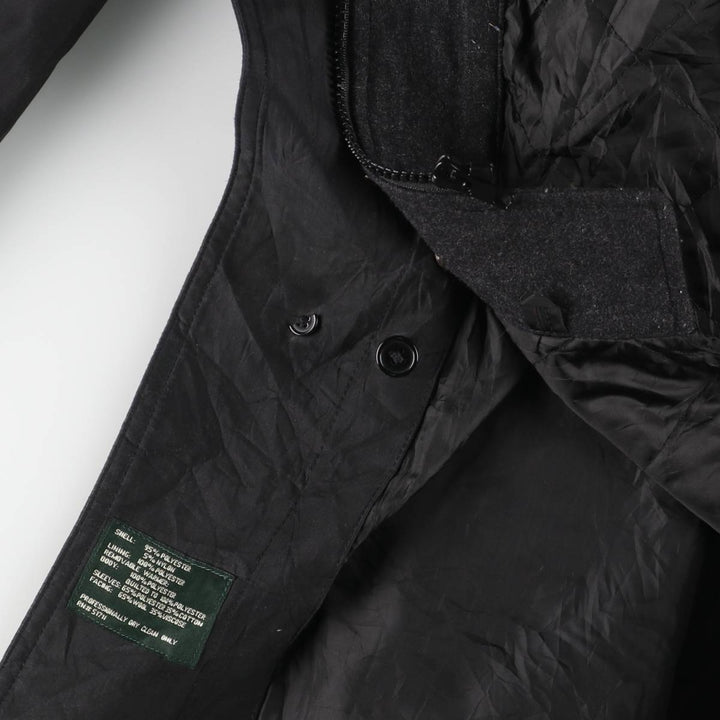 Ralph Lauren Lauren half coat, men's size L polyester black type Vintage Second Hand
