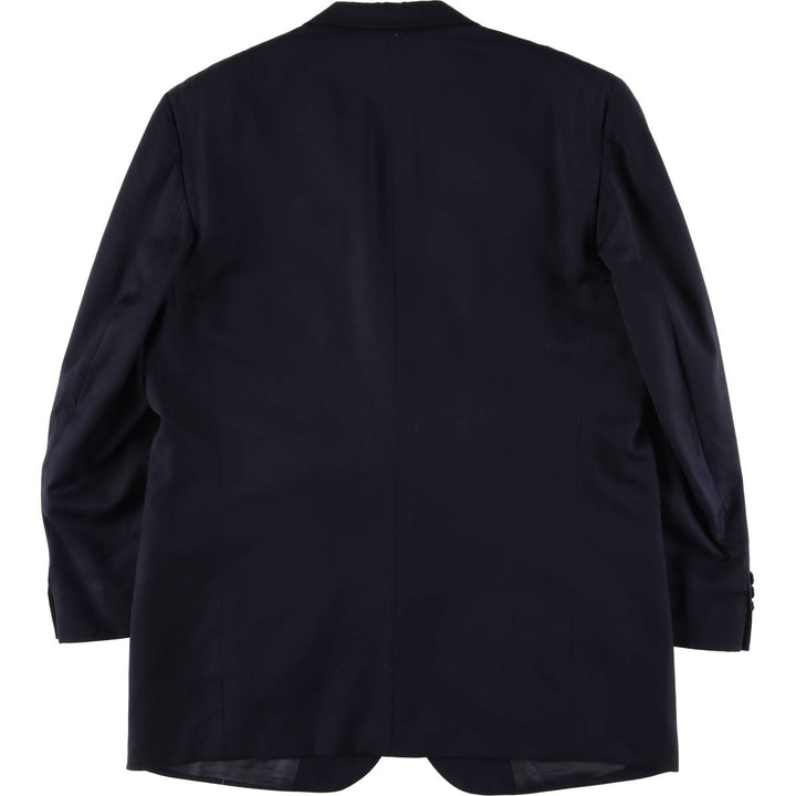 Burberry's wool tailored jacket, men's size L wool navy blue type Vintage Second Hand