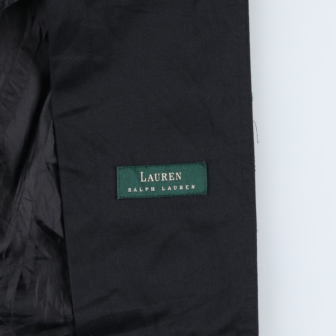 Ralph Lauren LAUREN Lauren Balmacaan Coat, Men's Size M cotton black type Vintage Second Hand