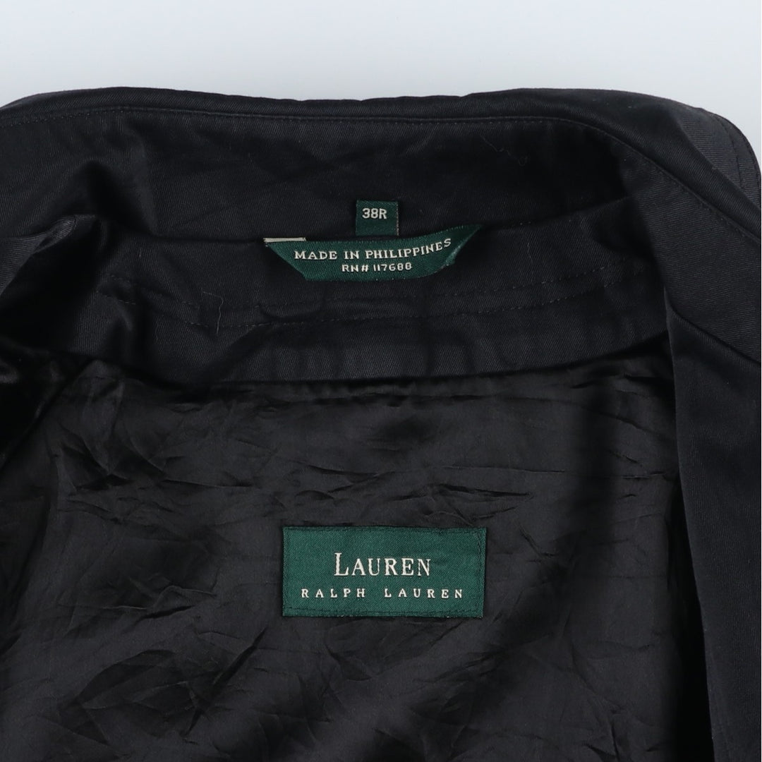 Ralph Lauren LAUREN Lauren Balmacaan Coat, Men's Size M cotton black type Vintage Second Hand