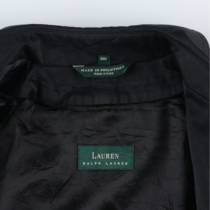 Ralph Lauren LAUREN Lauren Balmacaan Coat, Men's Size M cotton black type Vintage Second Hand